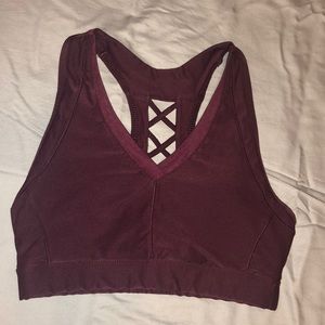 Maroon sports bra